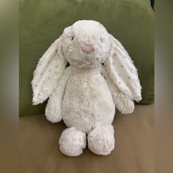 Jellycat Other - Jellycat Bashful Bunny Twinkle Medium GREAT Condition Off-white Stars RETIRED